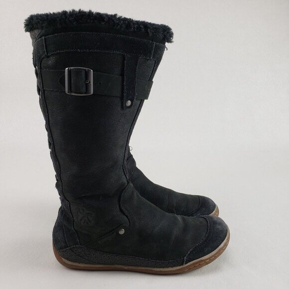 Cushe Manuka Fawn Waterproof Boot Womens 9 Black Winter Snow Lined Tall Side Zip - Picture 2 of 12